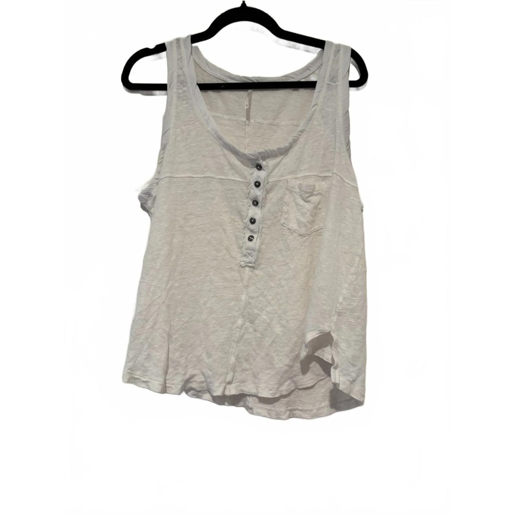 Women's Free People‎ sz S white tank shirt 0